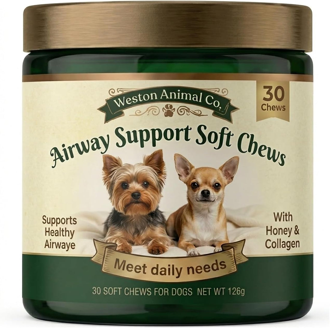 Weston Animal Co Airway Support Soft Chews, for Small Breeds