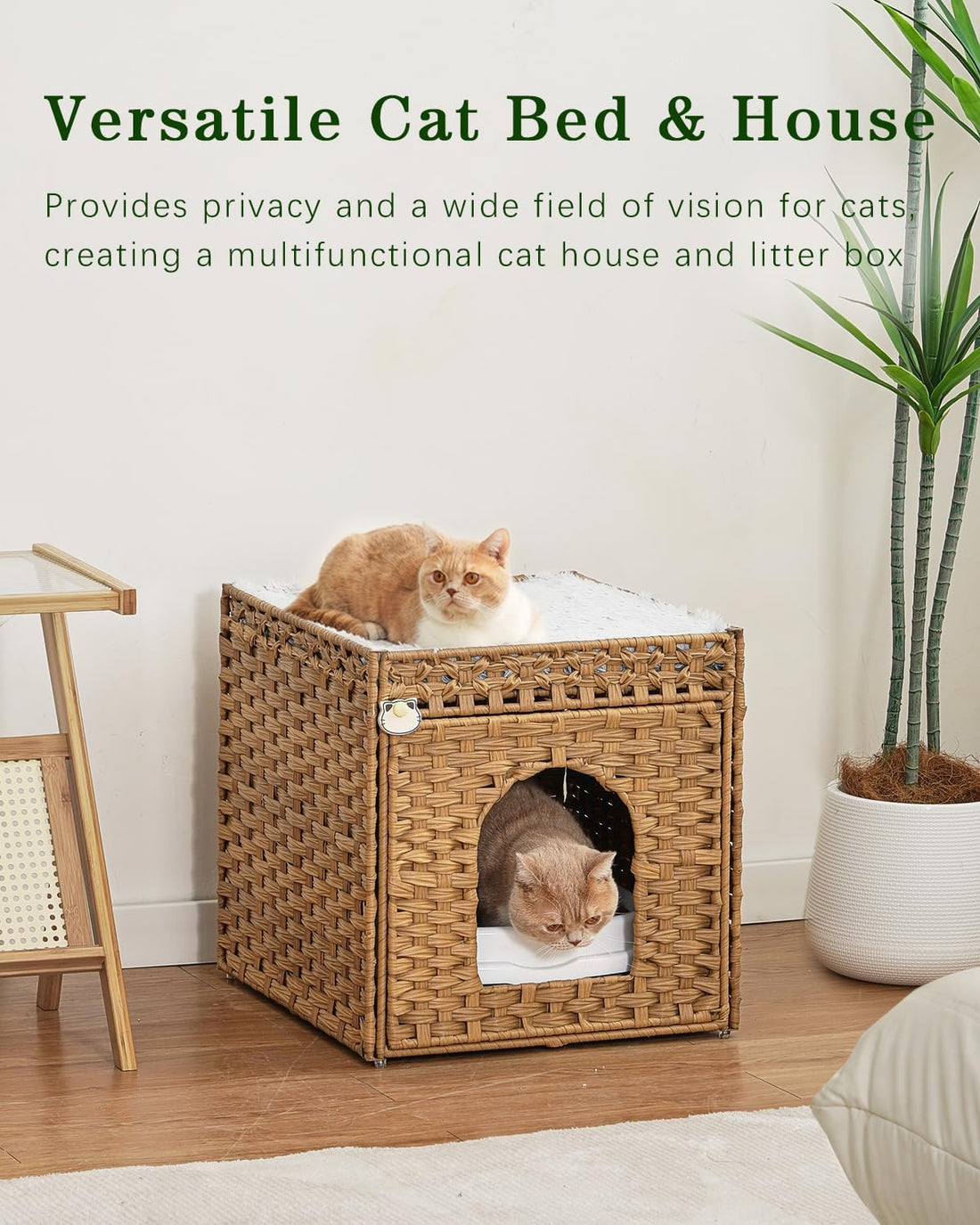 SETVSON Cat Beds for Indoor Cats Extra Large Double Cat Cave