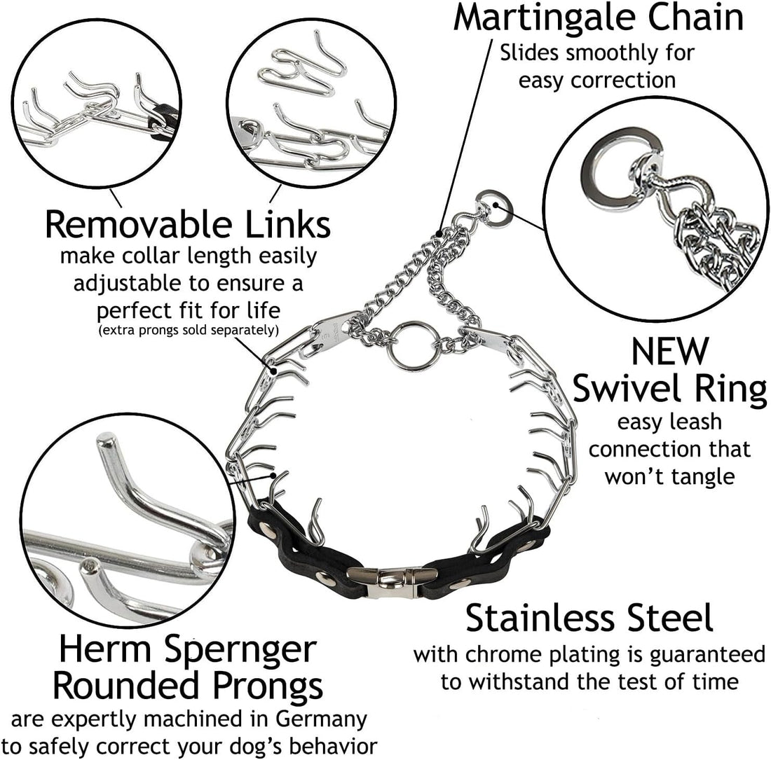 Herm Sprenger 2.25mm Prong Collar for Dogs Training
