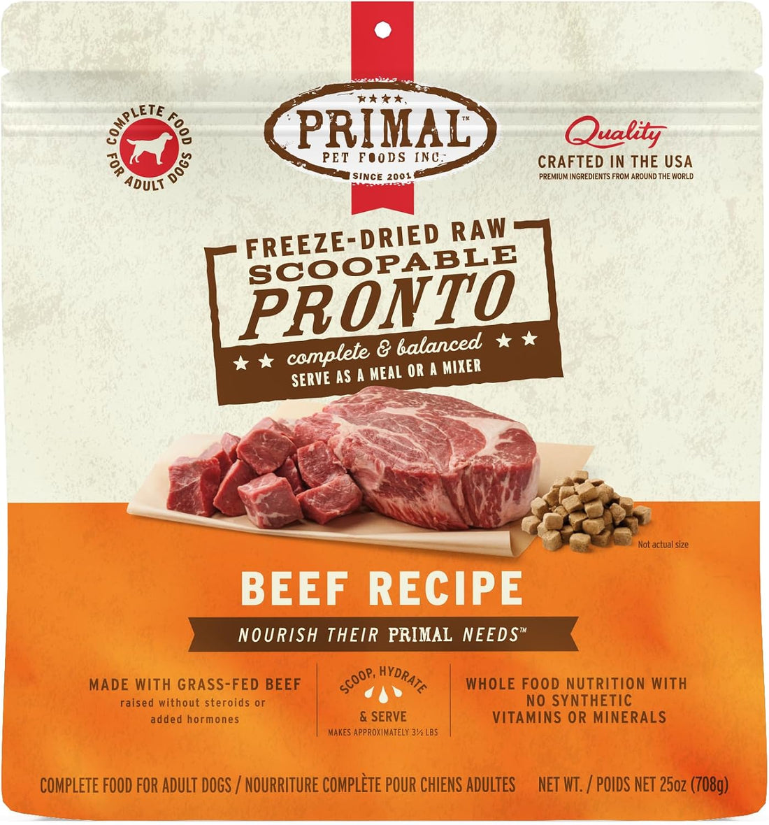 Primal Pronto Mini Nuggets, Freeze Dried Dog Food, Chicken, 16 oz