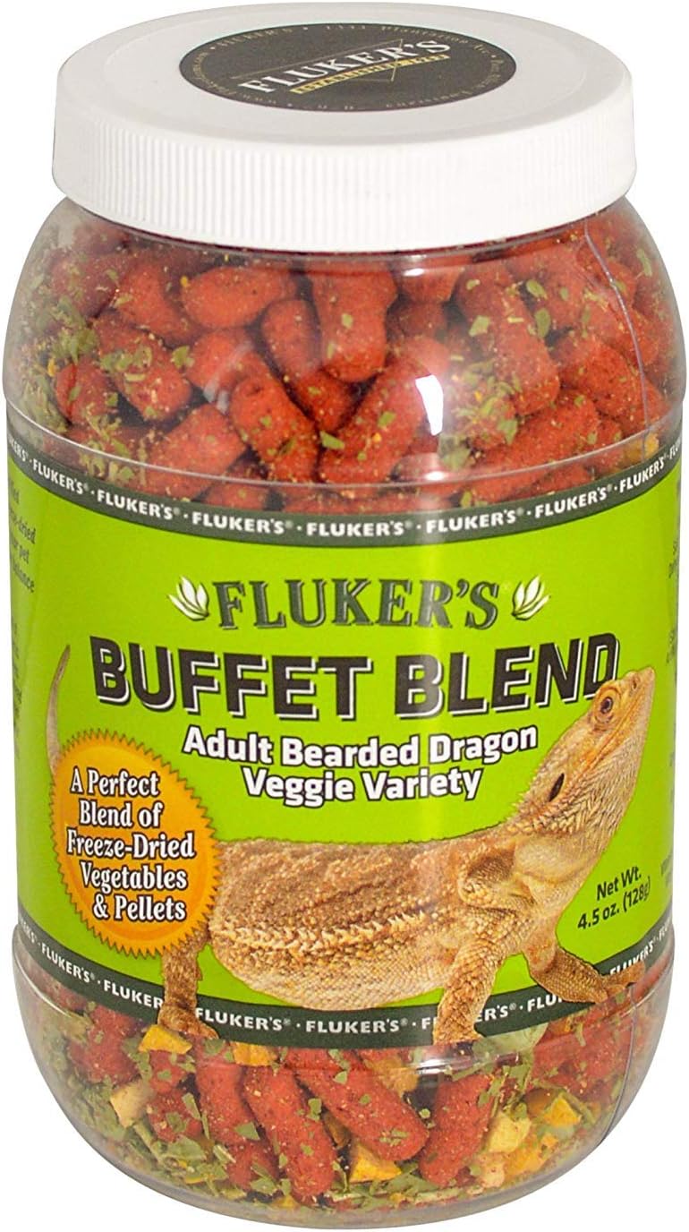 Fluker's Buffet Blend Adult Bearded Dragon Veggie Variety Diet, 7 oz
