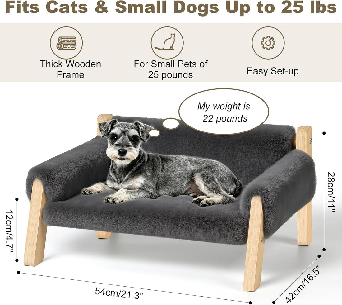FAMIDGE Elevated Cat Couch Bed for Indoor Cats