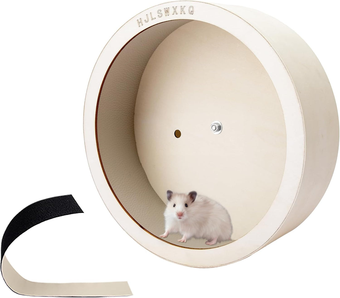 12 inch Wall Mount Wooden Hamster Wheel，Removable Washable Track