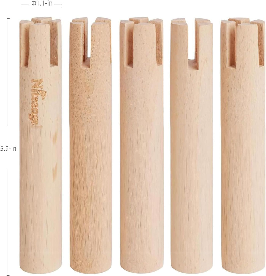 Niteangel Set of Beech Stilts for Elevating & Safely Setting