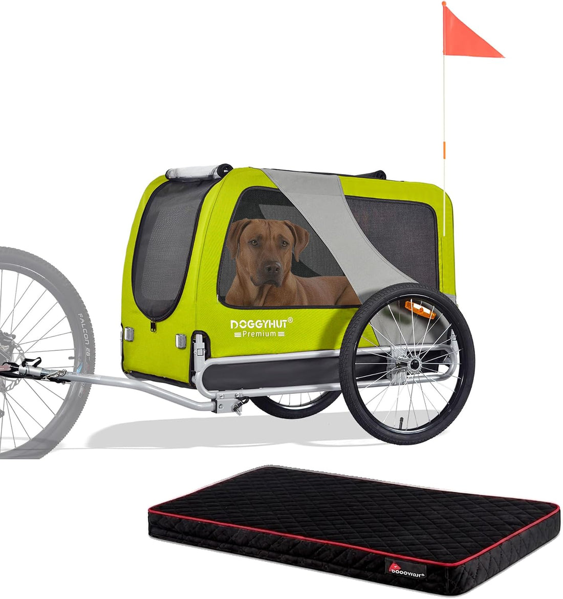 DOGGYHUT® Premium Pet Bike Trailer with Mattress