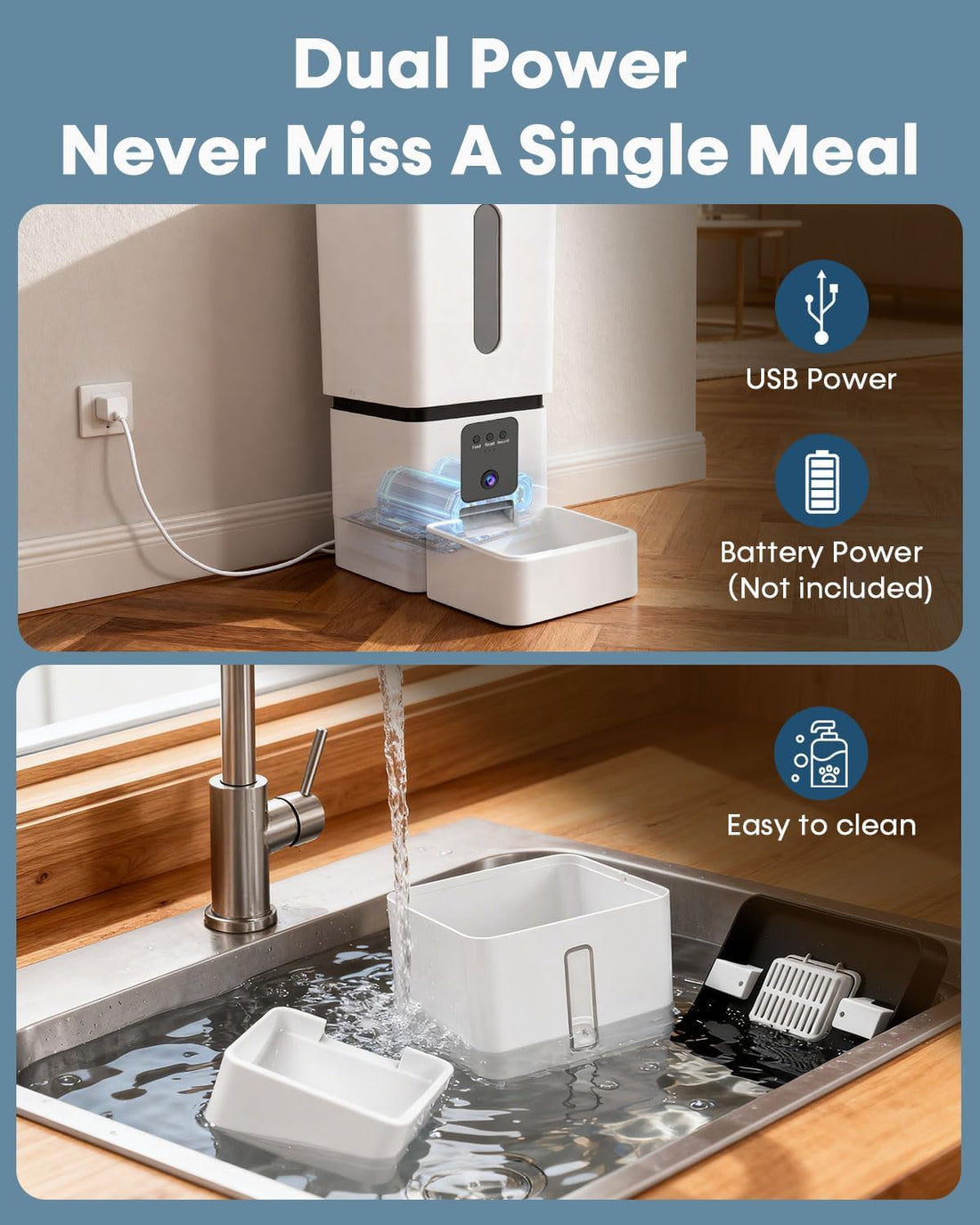 Automatic Dog Feeder Large Breed with Camera