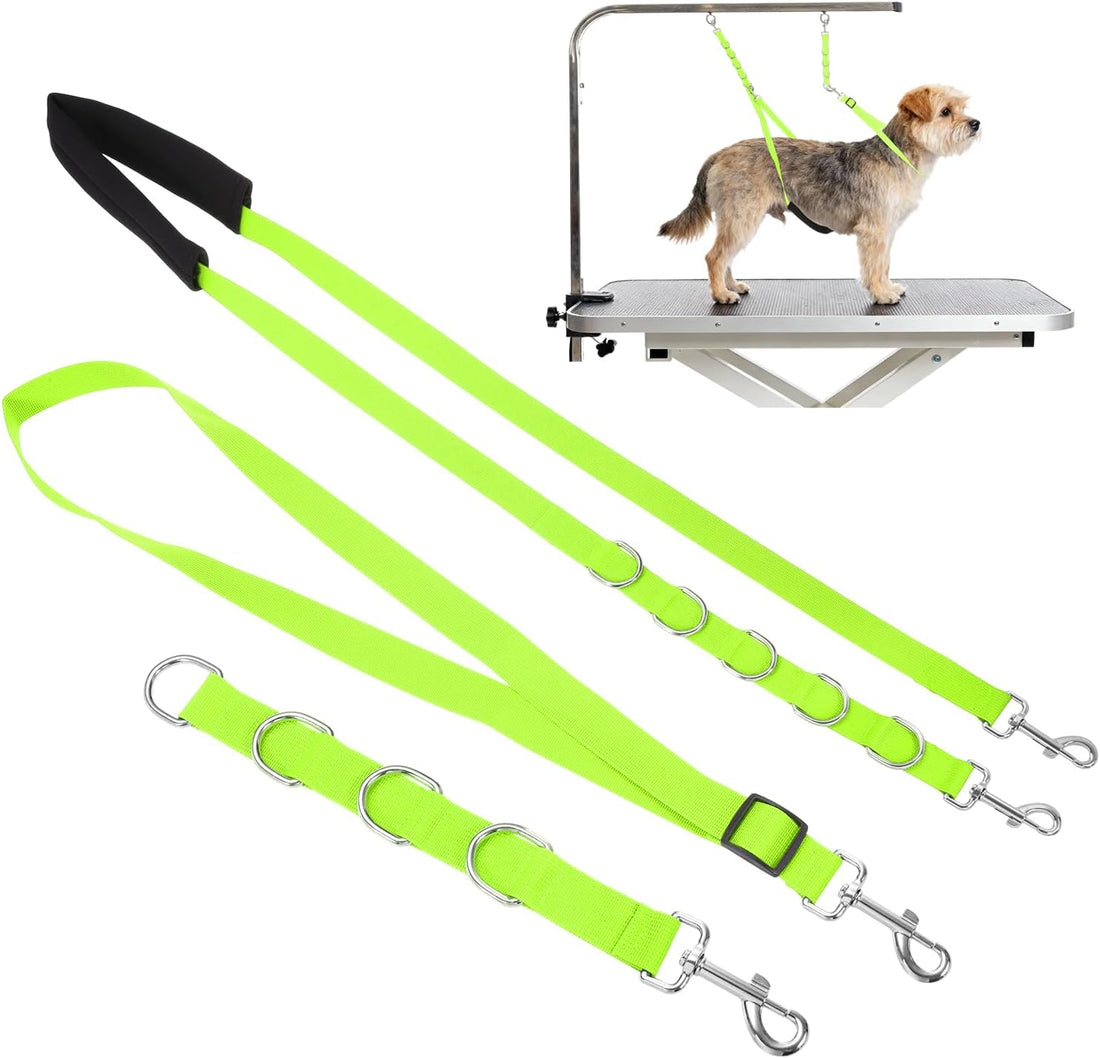 Dog Grooming Belly Strap, Pet Grooming Loops (Red, 3 Pcs)
