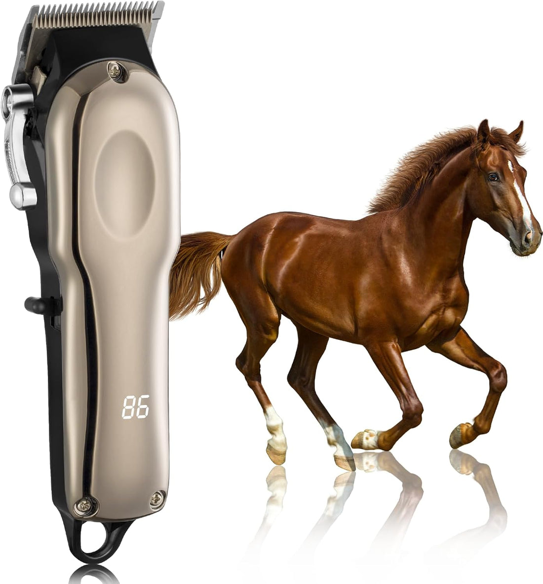 Cordless Quiet Horse Clippers for Thick Coats Dogs 4 Guards