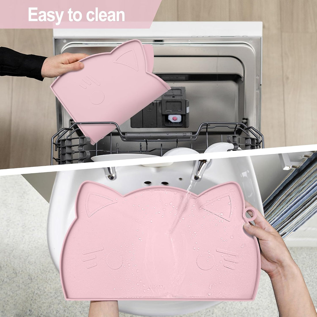Coomazy Cat Food & Water Mat