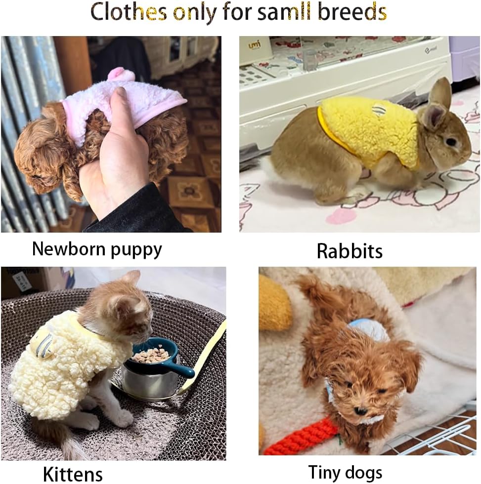 ANIAC 3PCS Extra Small Dog Clothes Girl Boy XXXS Dogs Sweater
