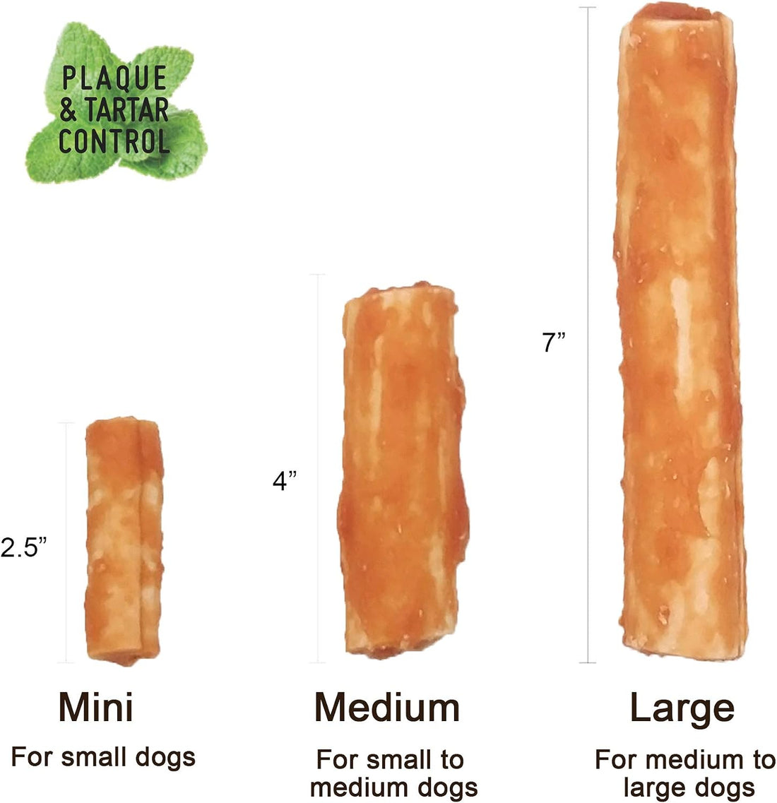 LuvChew Gluten Free Rawhide Free Dog Chew Chicken Rolls Mini 2.5"