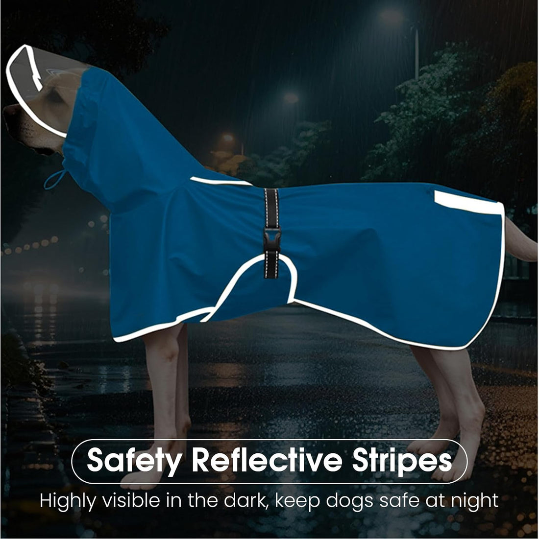 BRKURLEG Dog Raincoat, Waterproof Rain Jacket with Clear Hood