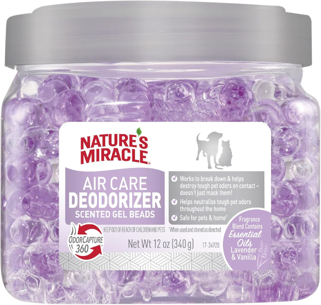 Nature's Miracle Air Care Deodorizer Gel Beads, Lavender Vanilla