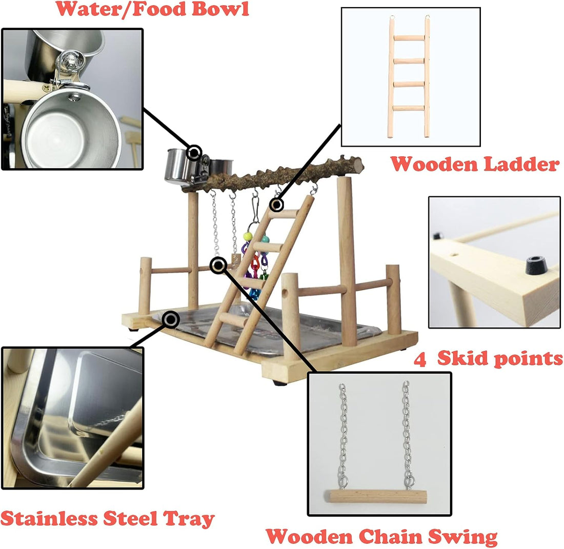 kathson Bird Playground,Parrots Play Gym,Parakeet Play Stand