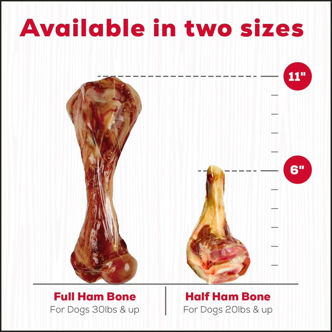 Country Kitchen Genuine Serrano Half Ham Bones, for Breeds 20 lbs & Up