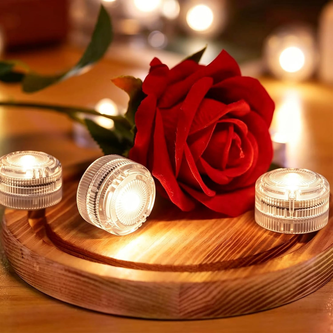 HL Submersible LED Lights,Warm White Mini LED Tea Light,150 Hour