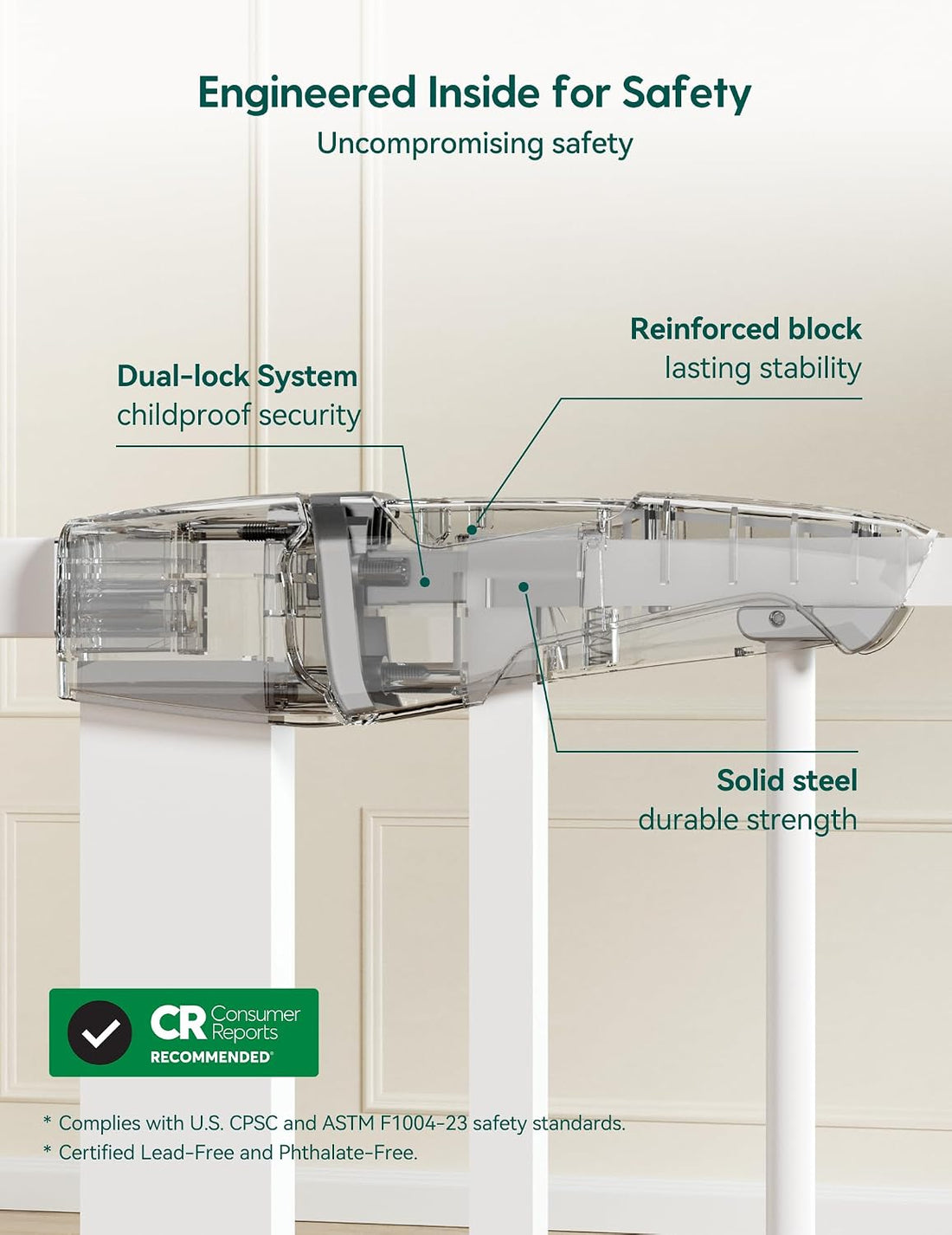 BABELIO Safety Gate Door Fits for Stairs