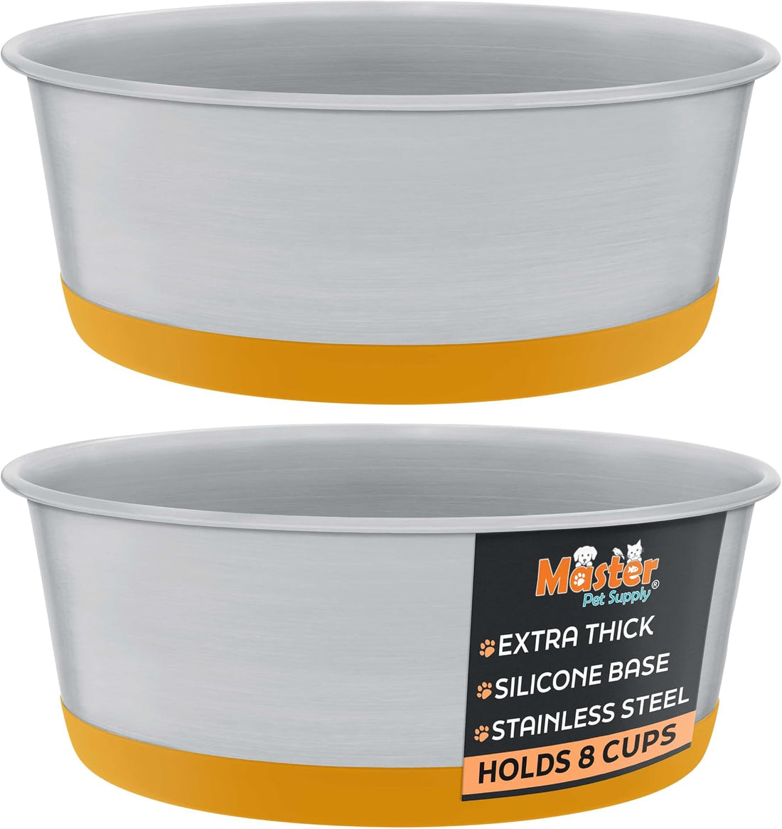 Master Pet Supply Stainless Steel Dog Bowls - 4 Cup (32 oz)
