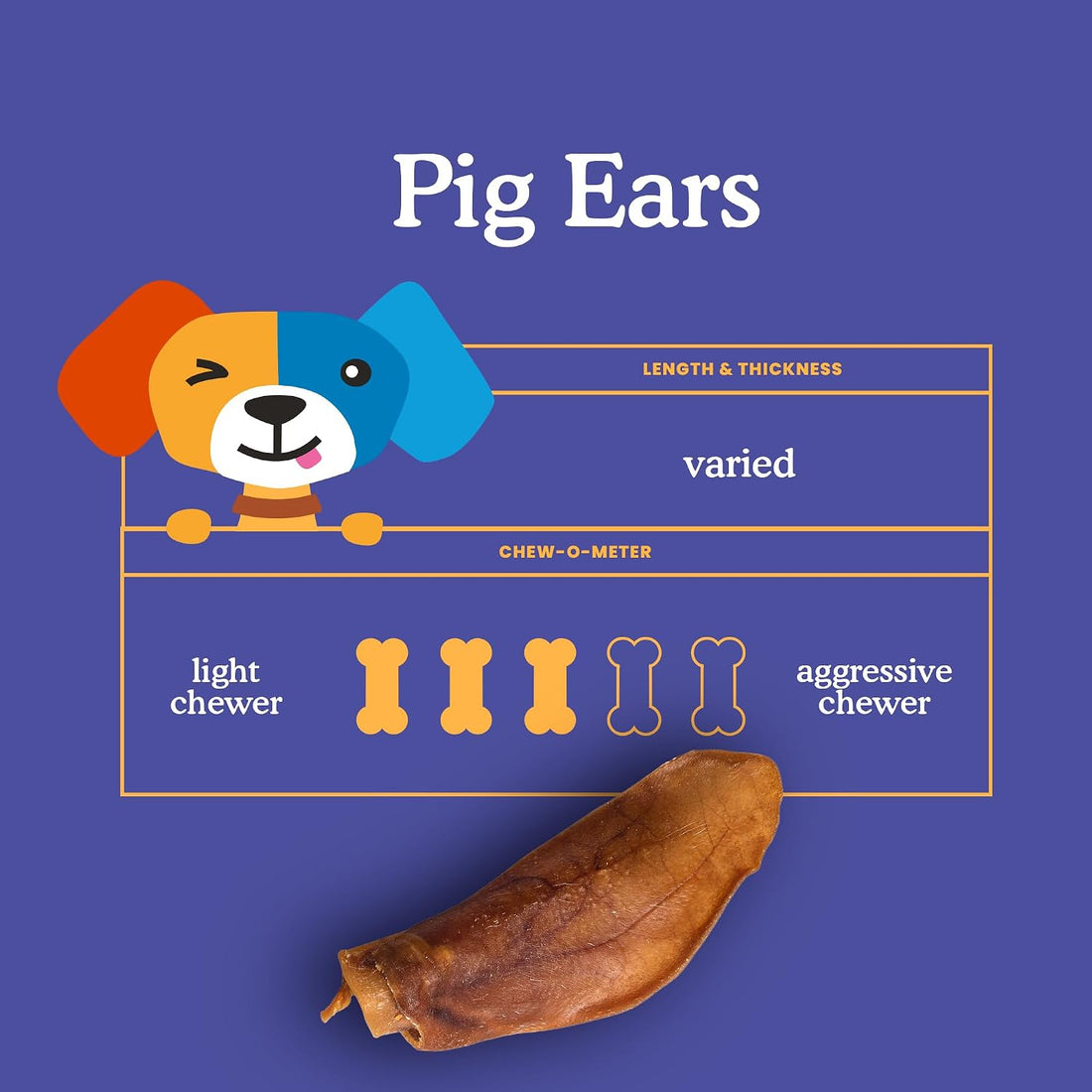 Jack&Pup Half Pig Ears for Dogs