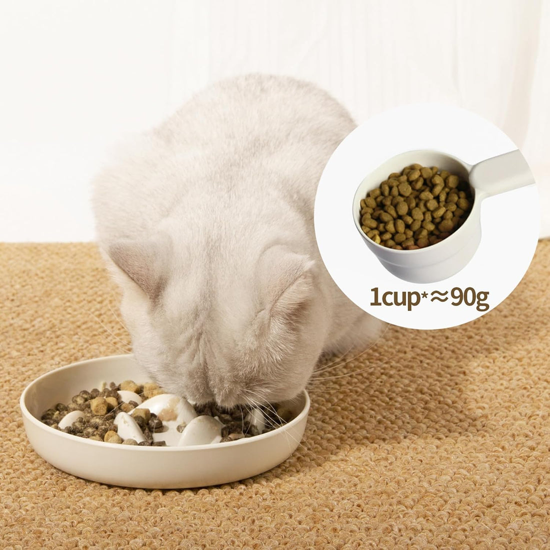 Slow Feeder Bowl for Cats and Small Dogs,Cilkus Fish Pool Design