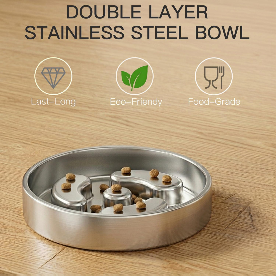 Slow Feeder Dog Bowls, 1Cup for Small Puppy, 1Pack