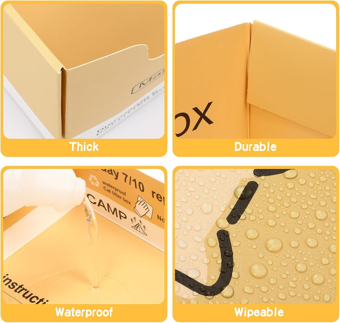 Maxcheck 5 Pcs Disposable Cat Litter Box, 14.96 x 11.4 x 4.7 Inch