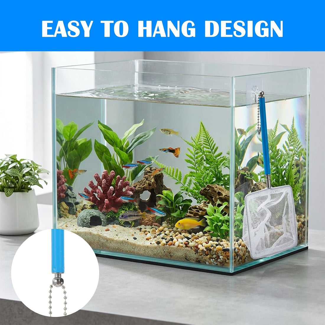 Nogeqi 2Pcs Fish Tank Net Small Fish Net for Fish Tank