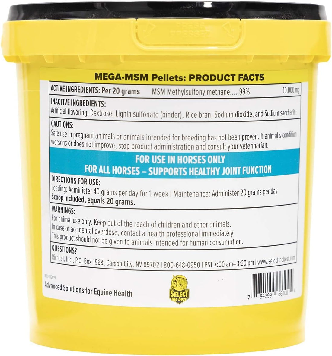 Select The Best Mega-MSM Pellets 5 lb
