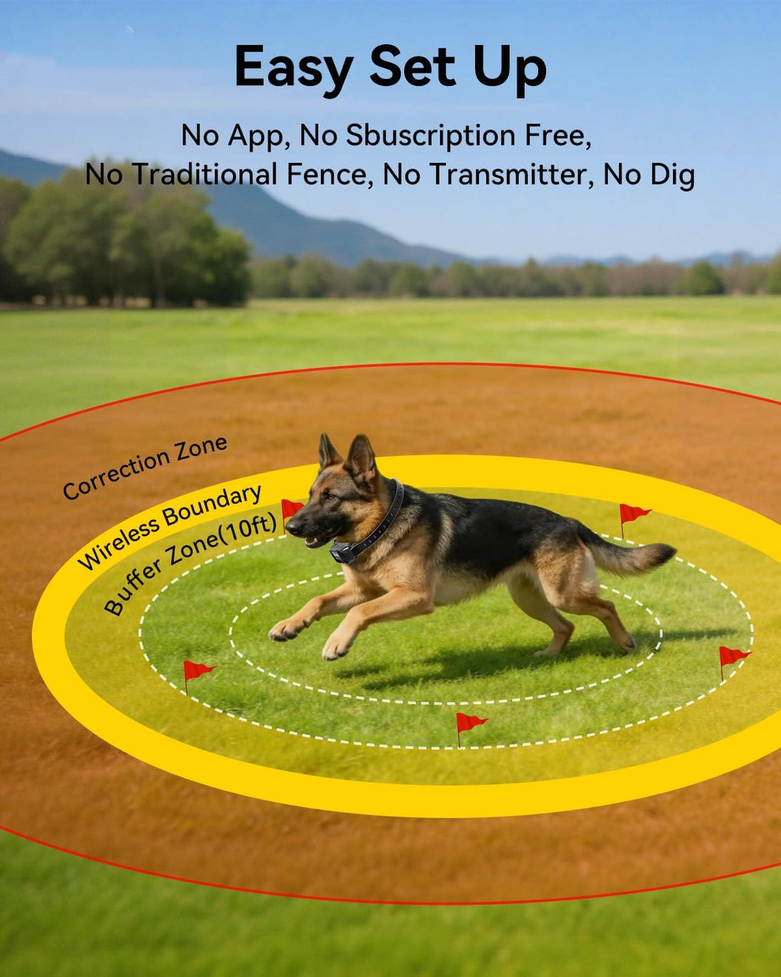 GPS Wireless Dog Fence with Customizable/Circular Boundary for Dog 10