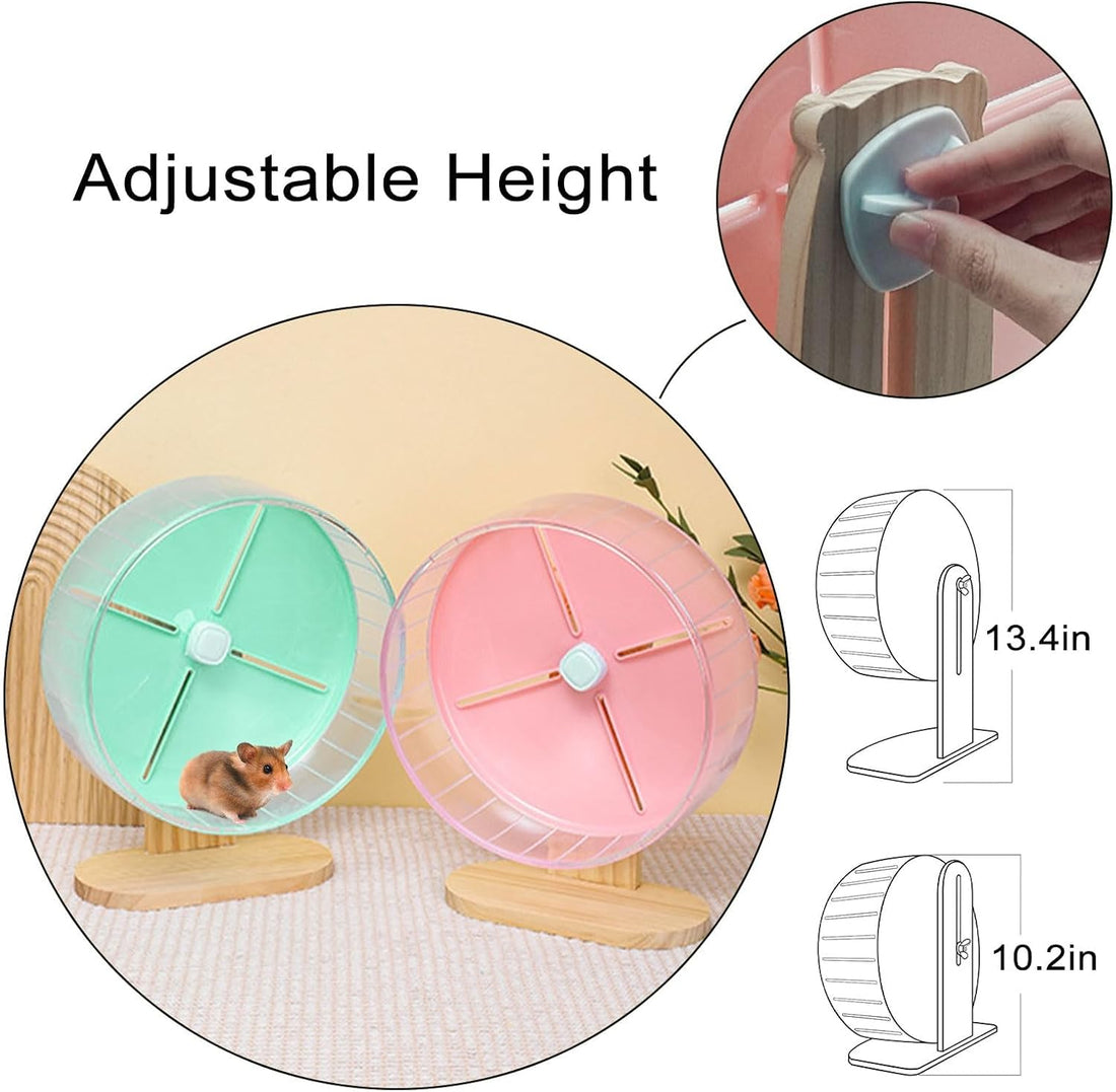 Silent Hamster Wheel,10.2 Inch Quiet Spinner Syrian Hamster Running