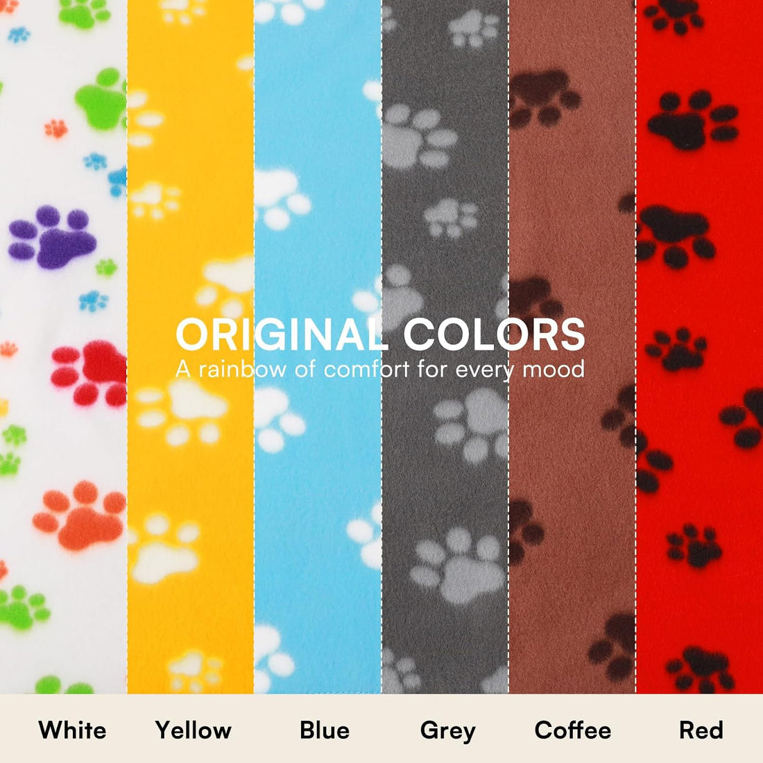 LINENLUX Fleece Dog Blankets 6-Pack