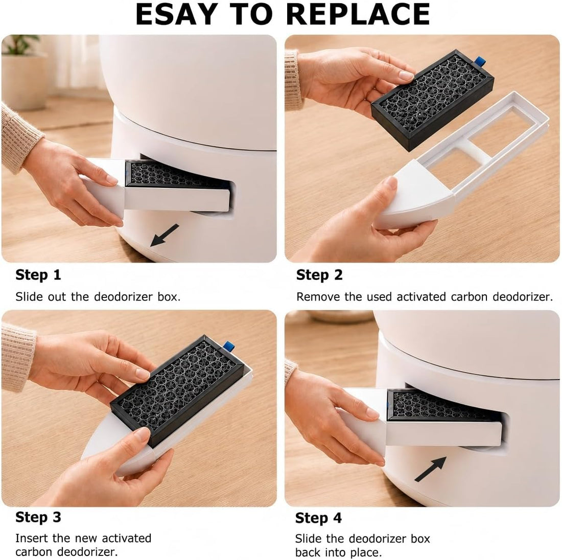 3 Pack Carbon Deodorizer Filters Compatible with PETLIBRO Luma Litter