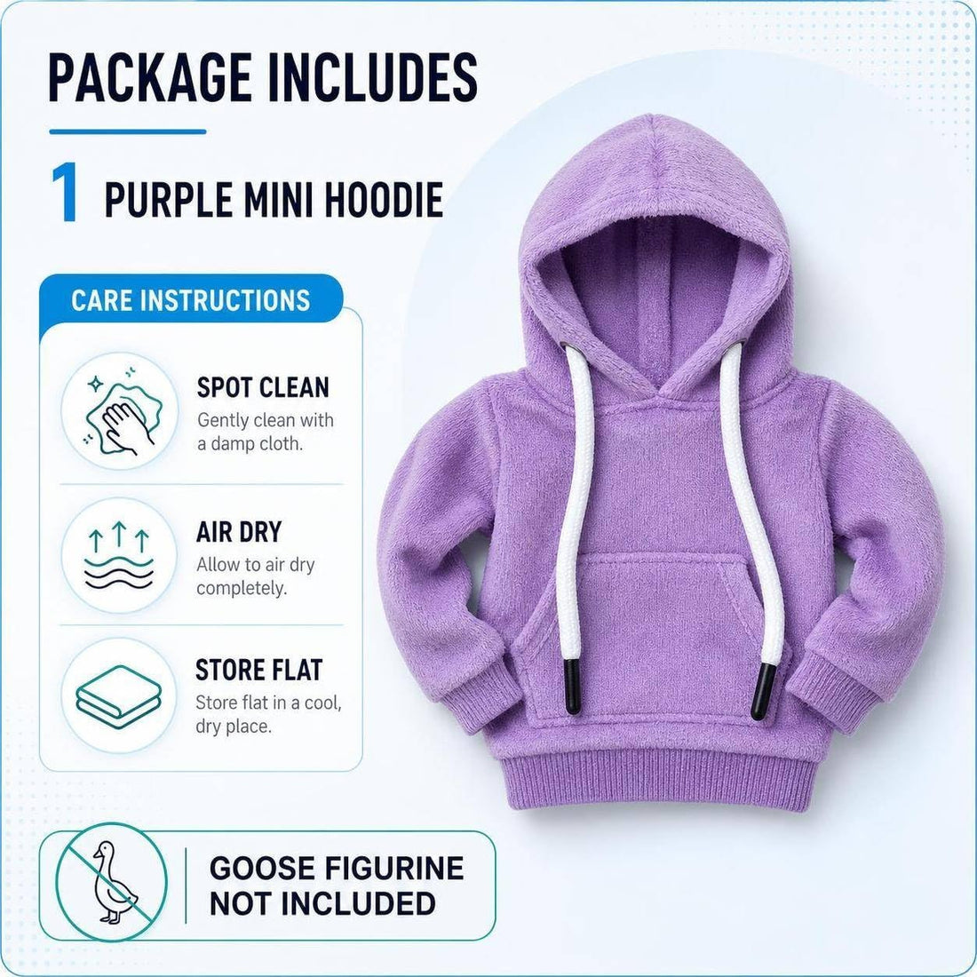 7" Desk Goose Outfits, Mini Hoodie Clothes
