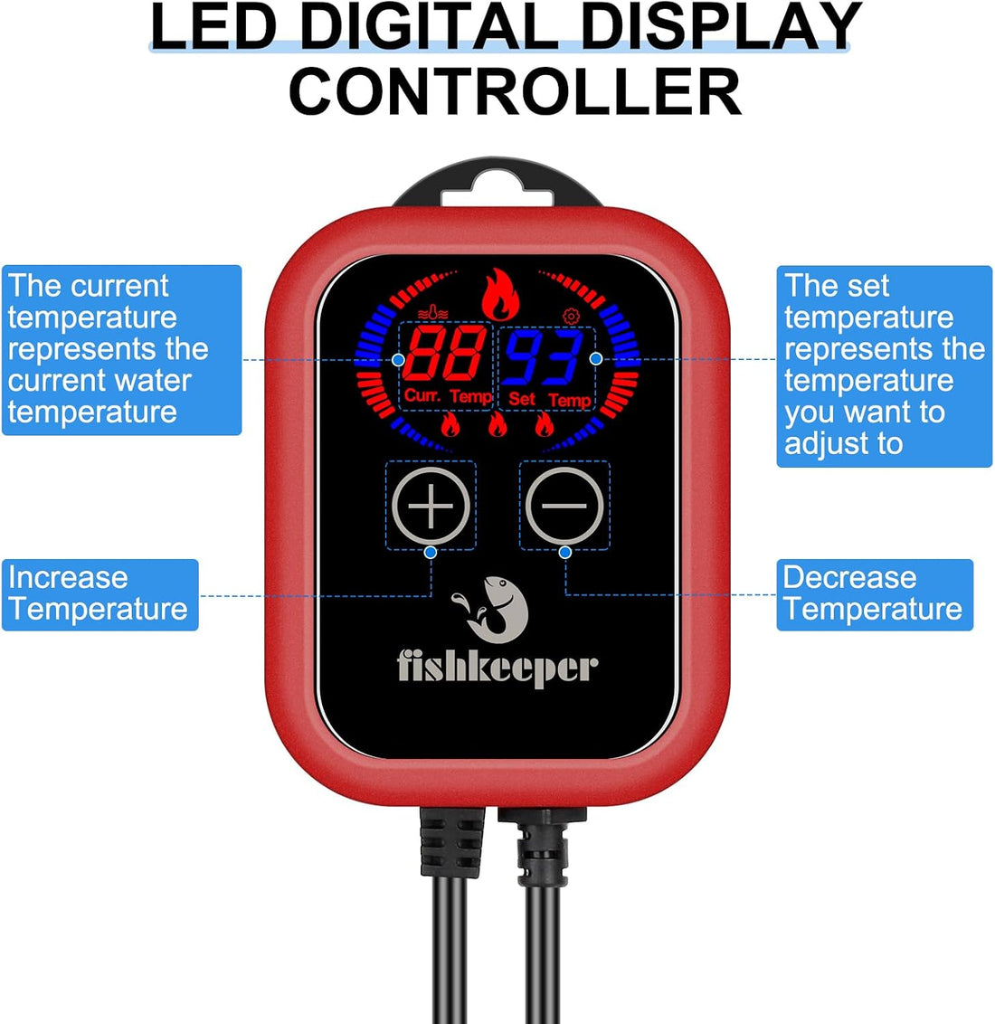 fishkeeper Aquarium Heater, 300W Fish Tank Heater for 40-80 Gallon