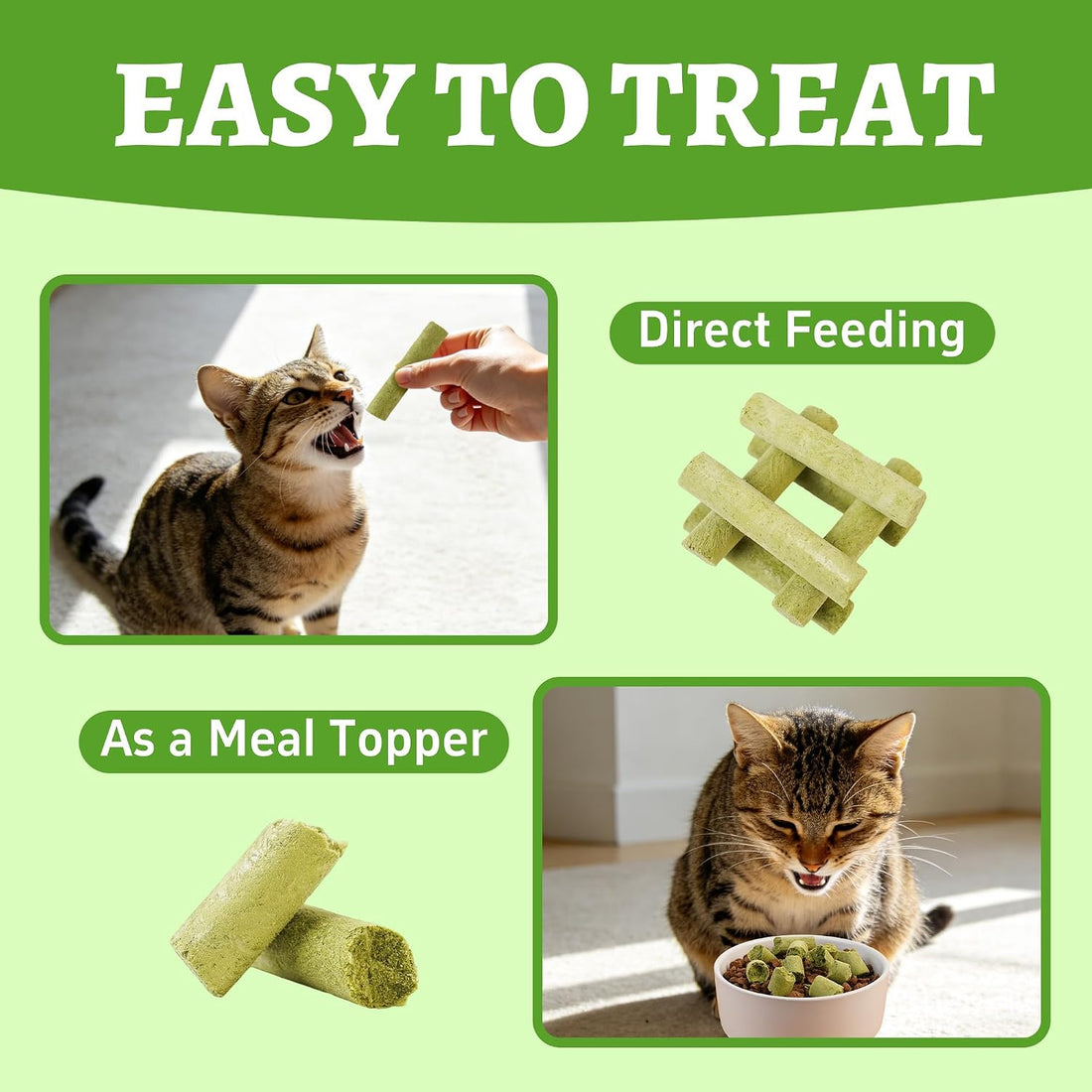 Just Try 500g Cat Grass Sticks,Cat Grass Treats for Teeth Cleaning