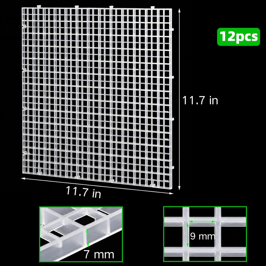 Okllen 12 PCS Egg Crate, Aquarium Divider with 6 Board Clips