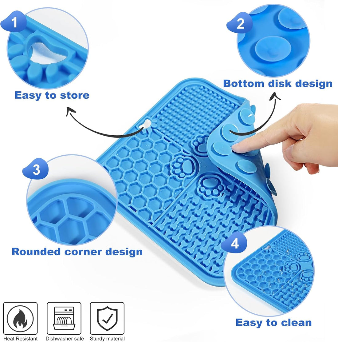 Lick Mat for Dogs, Dog Lick Mat with Suction Cups