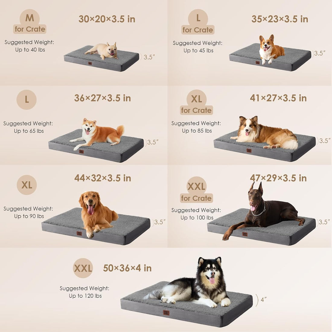 EHEYCIGA Orthopedic XL Dog Beds for Extra Large Dogs with Removable