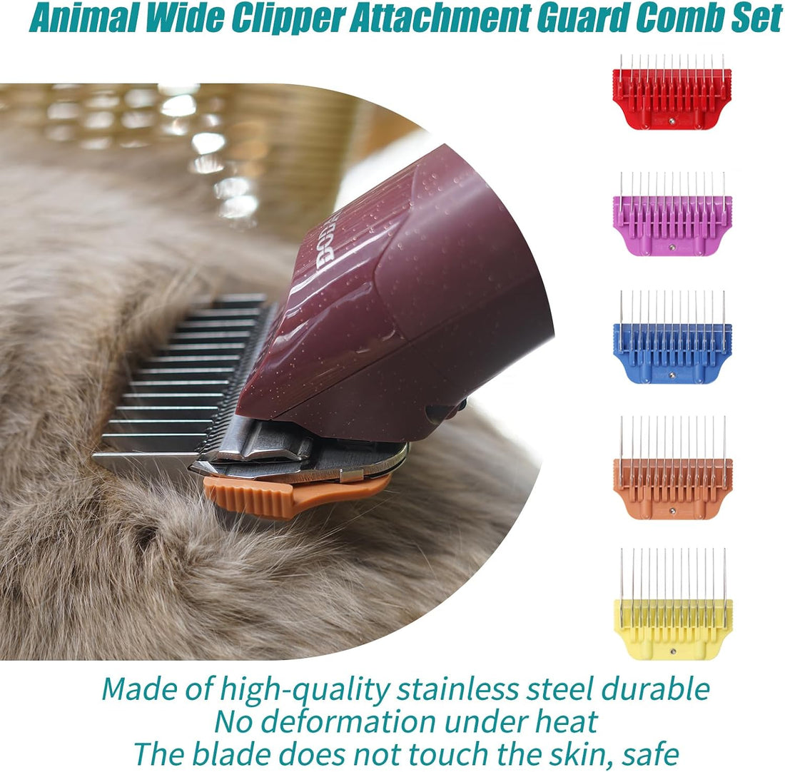 DODAER Dog Animal Stainless Steel Wide Clipper Attachment Guard Comb