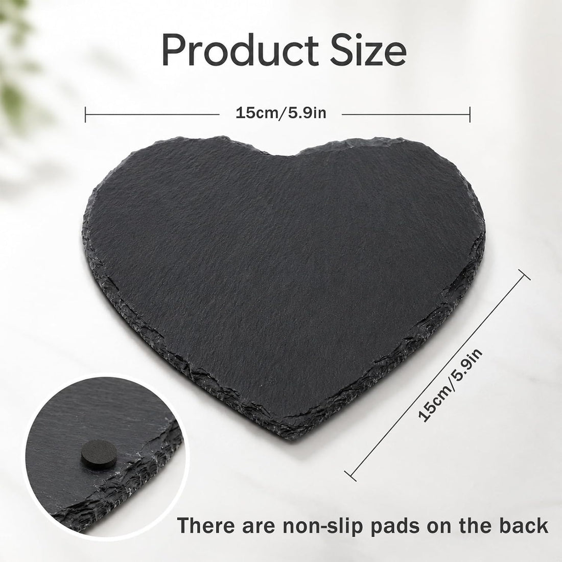 Basking Rock Slate Rocks for Reptiles Basking Platform 5.9 × 5.9 Inch