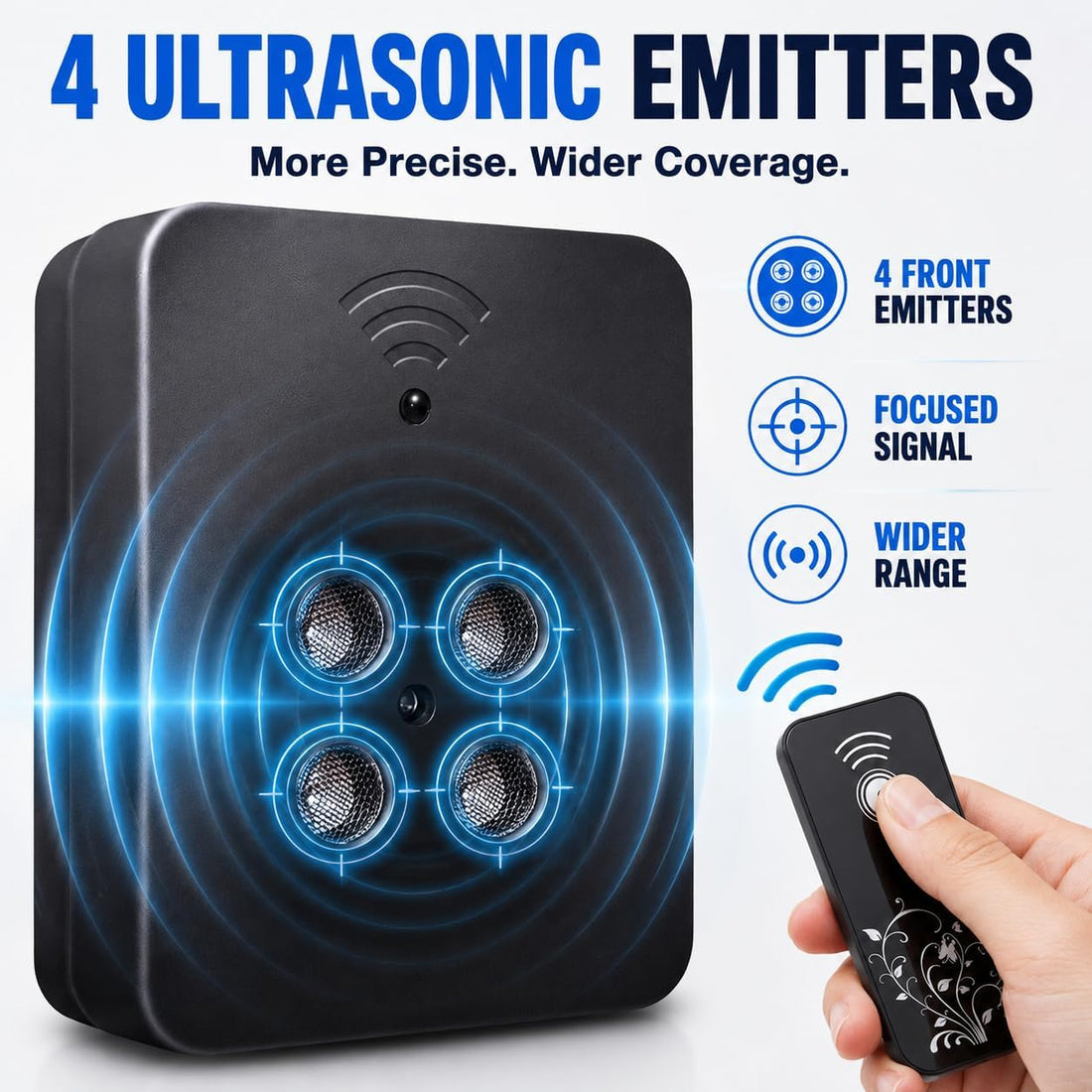 Ultrasonic Bark Control Device with Remote