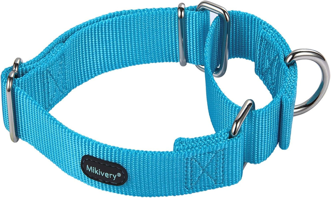 Mikivery Martingale Dog Collar Nylon Adjustable and Safety Training