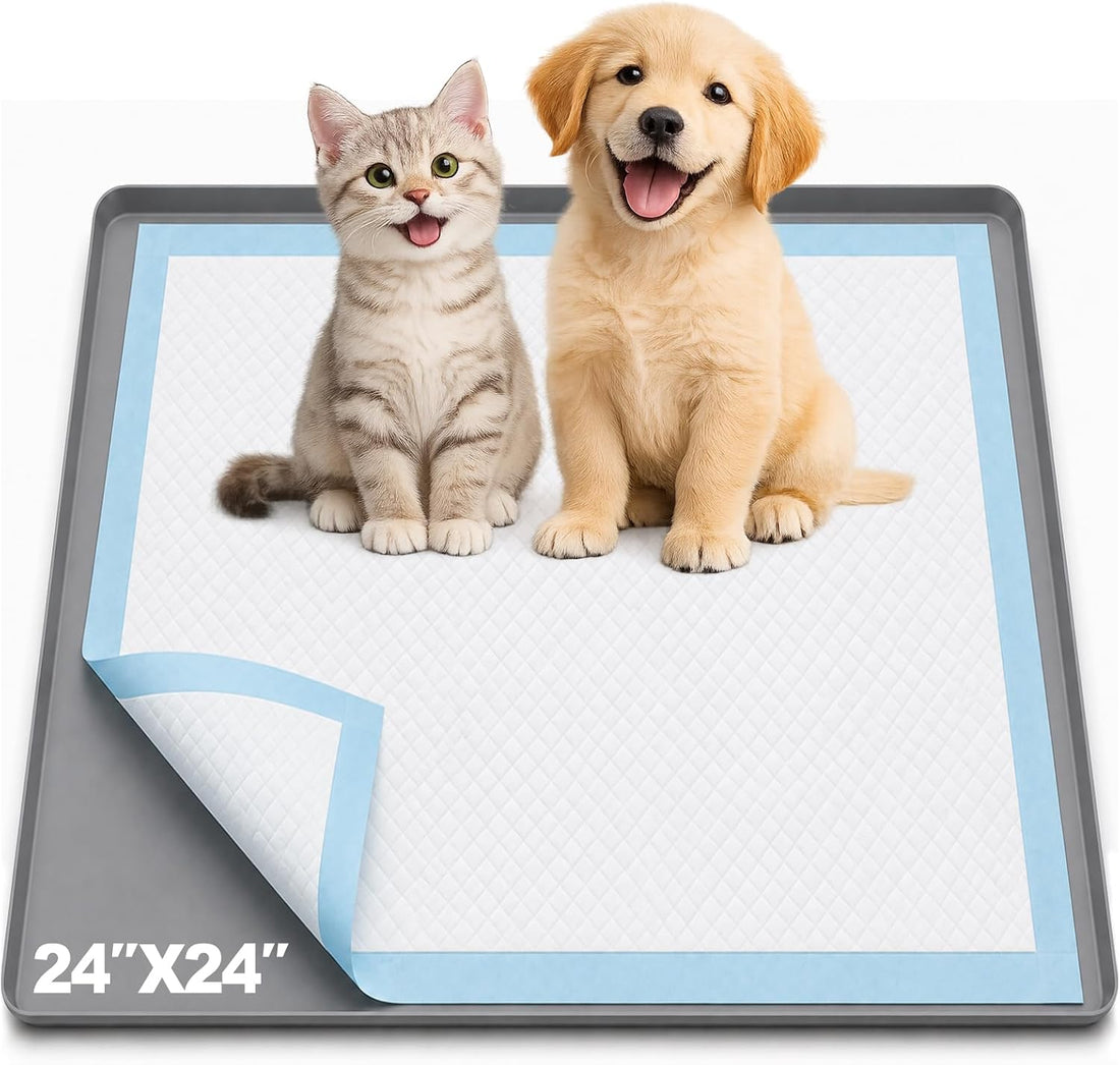 Dog Pee Pad Holder, Portable Leak-Proof Silicone Tray for Indoor