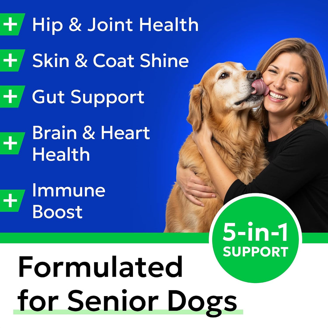 BARK&SPARK Dog Multivitamin Chews Glucosamine Chondroitin with Omega 3