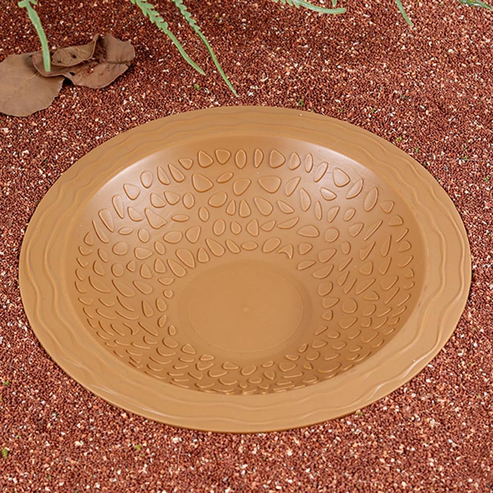 Turtle Bathing Pool Small, Resin Water Dish Feeding Bowl with Gentle