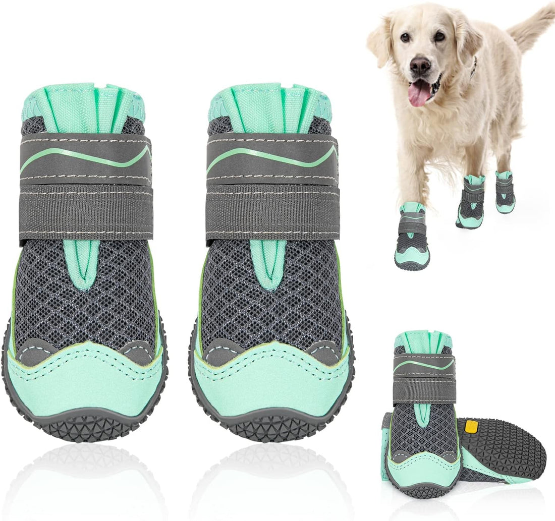 SlowTon Dog Shoes for Large Small Medium Dogs - Breathable Dog Boots