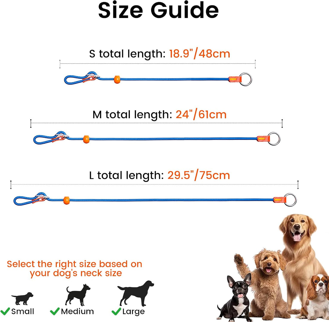 HowGo Slip Collar for Dogs,Adjustable Martingale Collar
