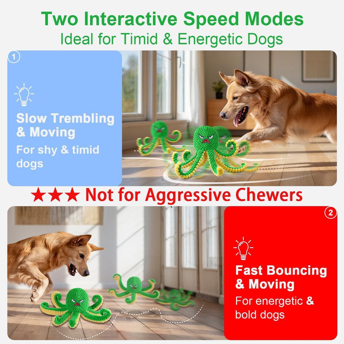 Interactive Dog Toys Octopus to Keep Them Busy