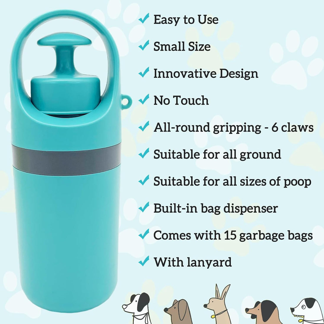 Fhiny Portable Dog Poop Scooper
