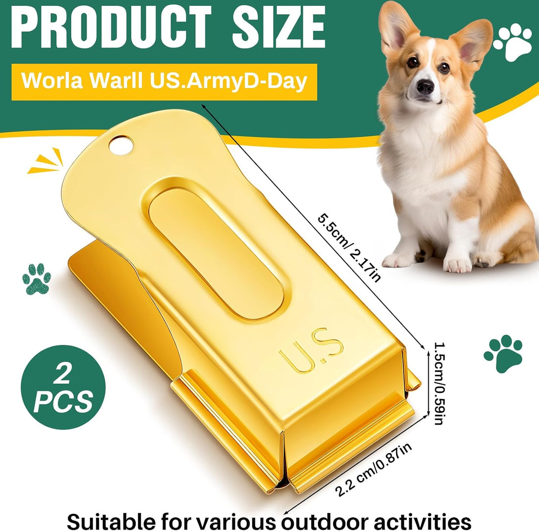 2 Pcs Dog Training Clicker Brass Cricket for Dogs Cats